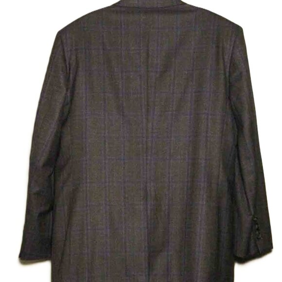 Brooks Brothers Wool Blazer Sport Coat Brown Blue Gold Saxon Men's Size 43R - Picture 2 of 5